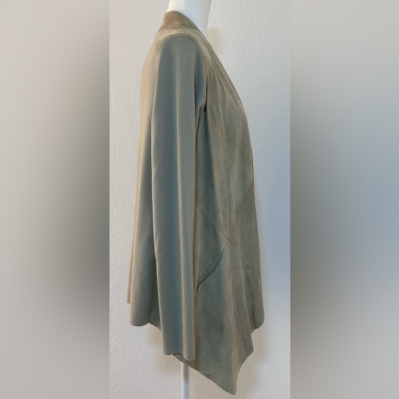 Kaufmanfranco Lambskin Open Front Tan Cardigan Designer - Picture 2 of 9